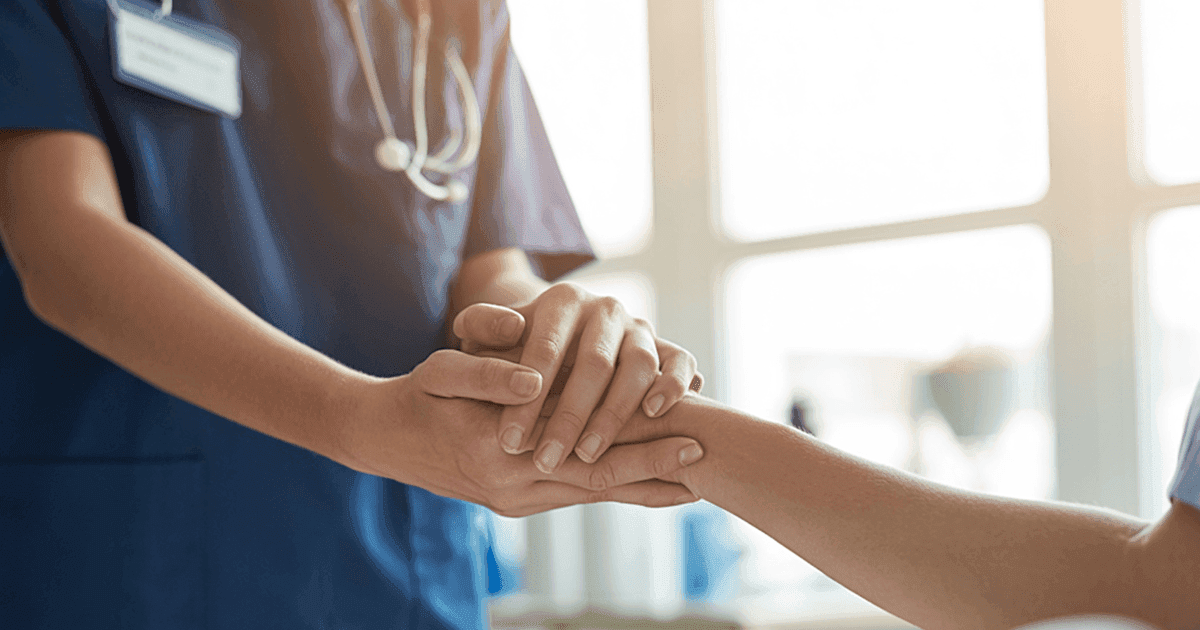 A nurse caring for the elderly.
